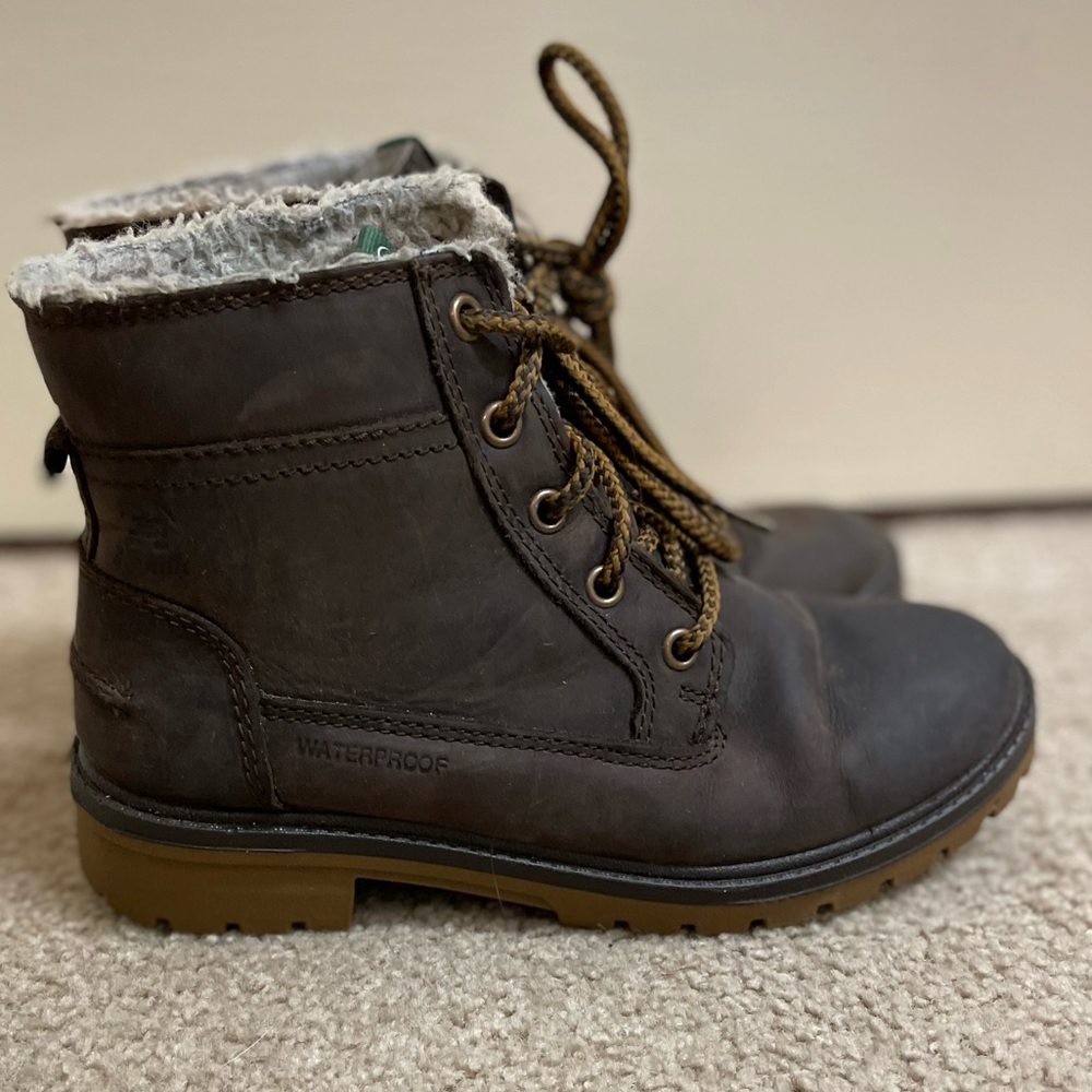 Kamik Rogue Lo Womens Lace-Up Waterproof Winter Snow Boots Brown Size 5
